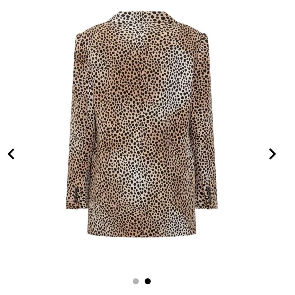 Michael Kors Cheetah Print Stretch Crepe Blazer Size 12 - Picture 8 of 9